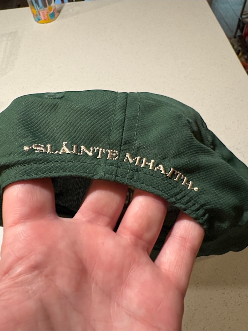 Green Embroidered Cap - Picture 2 of 5